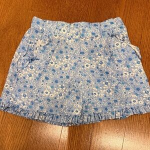 Little English Blue Floral Girls Shorts